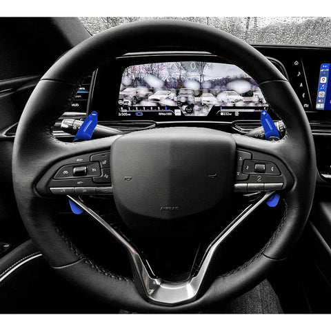 Sport Blue Aluminum Gear Paddle Shifter Extender Cover For Cadillac XT4 2019+