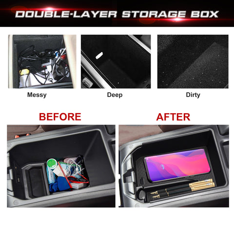 Xotic Tech Center Console Organizer Tray Compatible with BMW X3 G01 2018-2024, X4 G02 2019-2024 Center Armrest Storage Box Insert Secondary Tray Accessories