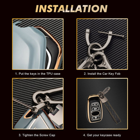 2X TPU Full Seal Keyless Key Fob Cover For Subaru Forester WRX 2016-UP