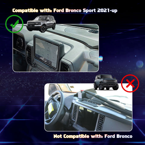 Center Dashboard Touch Screen Storage Organizer For Ford Bronco Sport 2021-2024