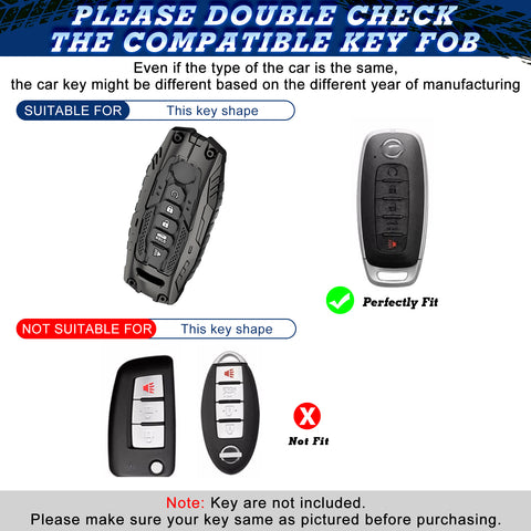 x xotic tech Mech Style Heavy Metal Key Fob Cover Compatible with Nissan Kicks Sentra Versa Rogue Pathfinder 2023 2024 2025, Zinc Alloy Key Case Protector Shell Keychain