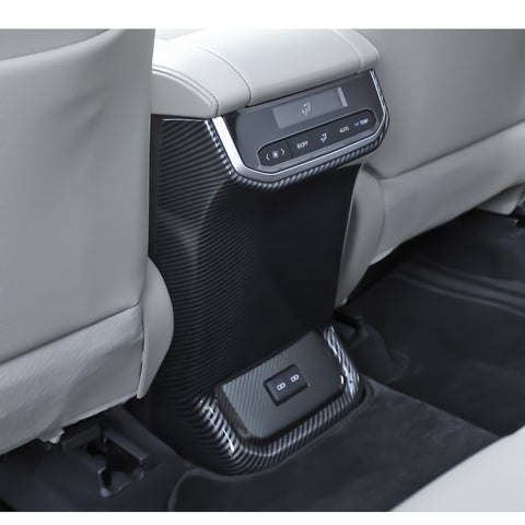 x xotic tech Rear Air Vent Outlet Panel Cover Compatible with Toyota Highlander 2020-up Rear Seat Air Condition Trim Carbon Fiber Pattern ABS Car Decoration Interior Accessories