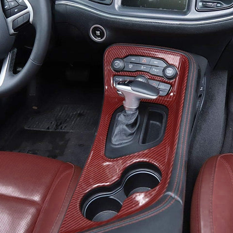 Car ABS Gear Shift Box Cover Frame Decor Overlay For Dodge Challenger 2015-up