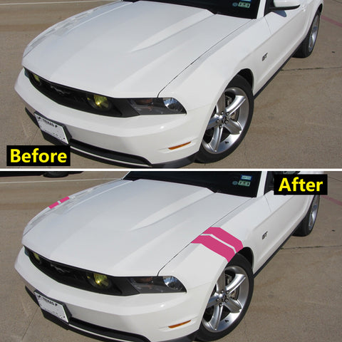 Blue Roll Front Hood Hash Mark Fender Racing Rally Stripes Sticker Vinyl Decal