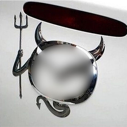 3pcs Silver Devil Demon Style Emblem Stickers Accessories Universal Fit for Car