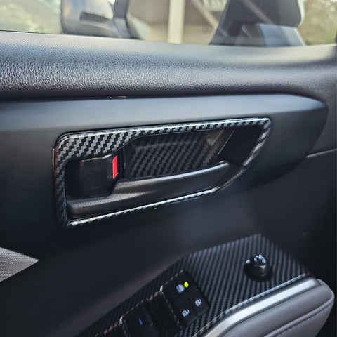 x xotic tech Interior Door Handle Bowl Cover Compatible with Toyota Highlander 2020-up ABS Car Decoration Interior Accessories (Carbon Fiber Style) 4Pcs/Set