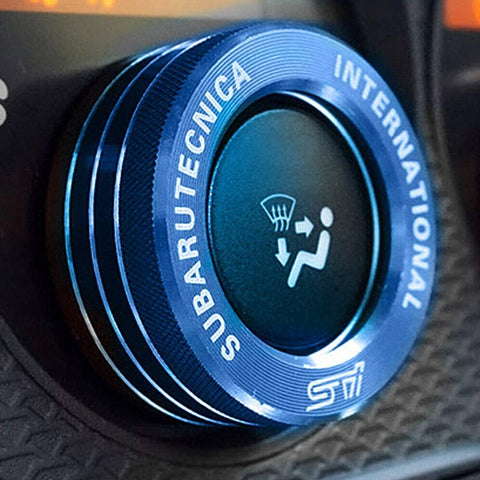 Blue Engine Start Push Button + AC Climate Knob Combo Trim For Toyota 86 2017-20