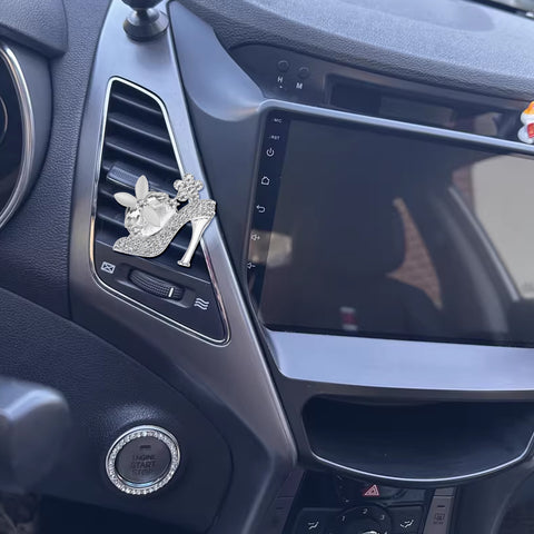 Crystal Bling Car Air Vent Clip Engine Start/Stop Button Ring Cover Decoration