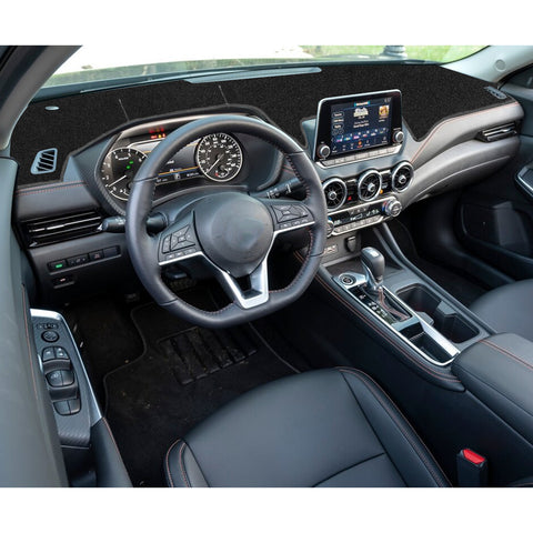 Black Dashboard Mat Poly Carpet DashMat Non-Slip Cover For Nissan Sentra 2020-25