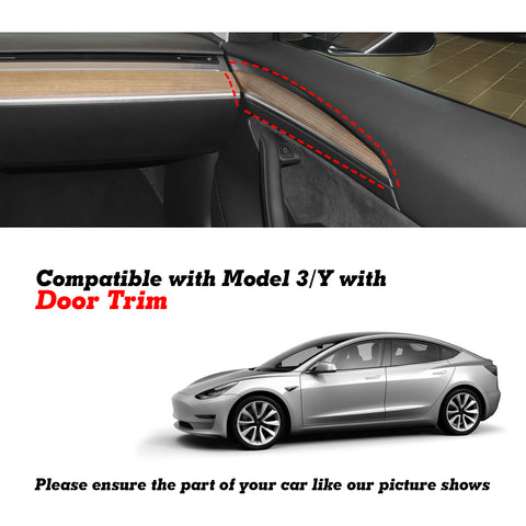 White Center Console Steering Paddle Shifter Door Panel Trim For Model Y 2021-23