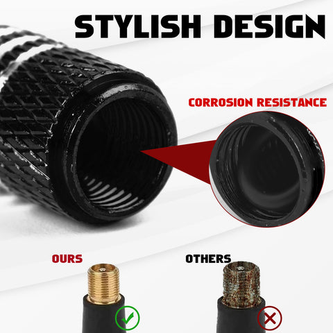 Middle Finger Pattern Tire Valve Stem Caps + Fuel Oil Tank Cap For Honda Acura