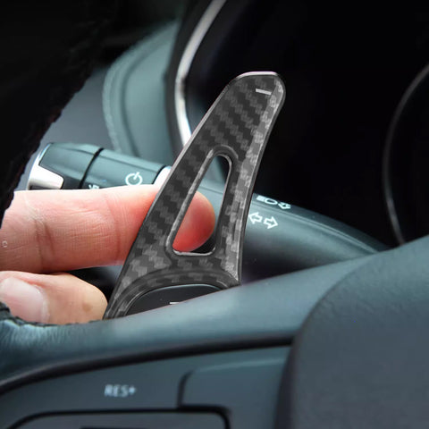 Carbon Fiber Black Steering Paddle Shifter Extension For Chevy Camaro 2012-2015