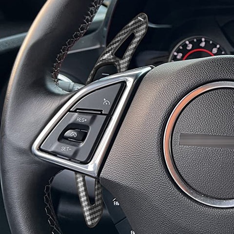 Carbon Fiber ABS Steering Wheel Paddle Shifter Extension For Chevy Camaro 2016+