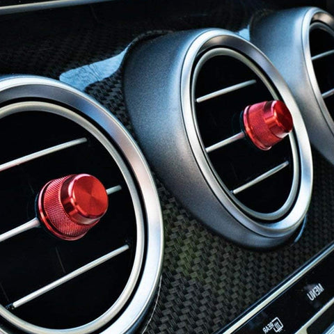 x xotic tech 5PCS Sports Aluminum Air Conditioner Vent/Opening Knob Decoration Covers Compatible with Mercedes W205 C-Class C180 C250 C300 C350 C400 C63 AMG 2015-2021, GLC Class 2016-2022