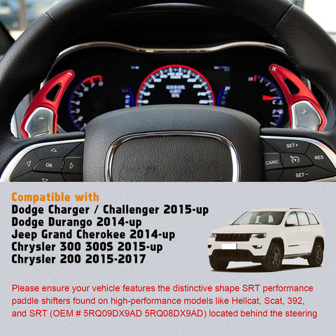 Paddle Shifter Extension Cover For Dodge Challenger Charger Durango SRT/Hellcat