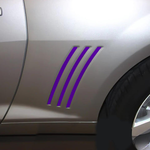 Xotic Tech 6pcs Car Body L&R Side Vent Insert Stripe Decal Vinyl Inlay Side Vent Gill Sticker Compatible with Chevrolet Camaro 2010-2015