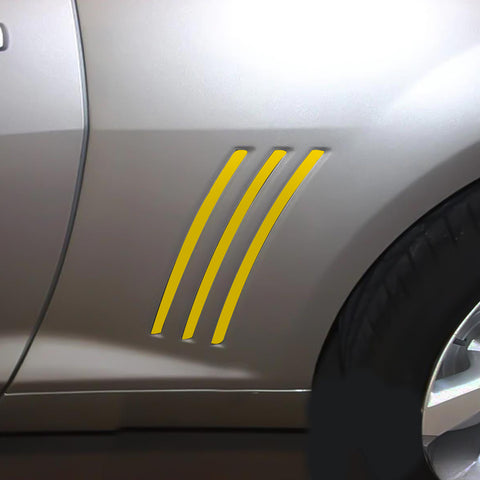 Xotic Tech 6pcs Car Body L&R Side Vent Insert Stripe Decal Vinyl Inlay Side Vent Gill Sticker Compatible with Chevrolet Camaro 2010-2015