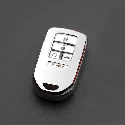 Glossy Red/ Blue/ Black/ Gold/ Silver Soft TPU Case Remote Smart Key Fob Cover Holder for Honda Accord Civic Pilot CRV HRV Odyssey