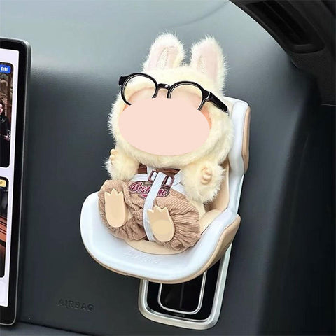Cute Doll Mini Safety Seat Air Vent Clip Car Interior Decoration Accessories