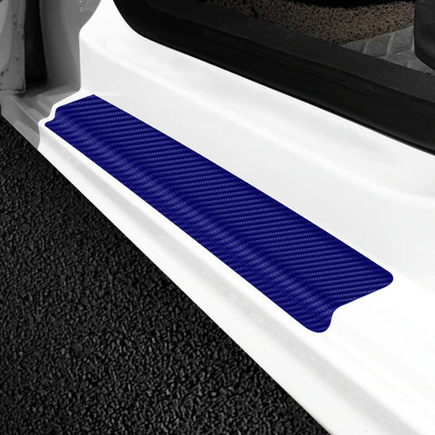 3D/4D Carbon Fiber Texture Door Sill Vinly Scratch Protection Cover Sticker