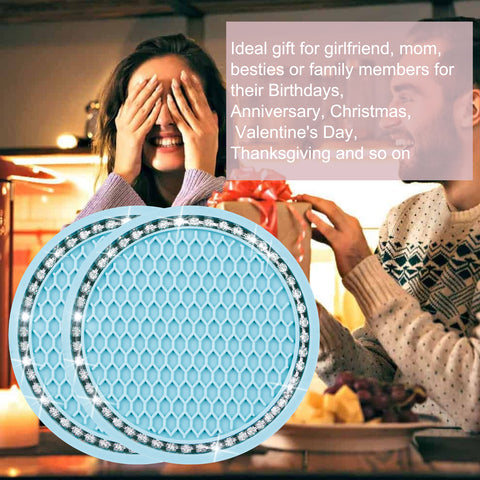 2.75 Inch Silicone Bling Car Cup Holder Insert Coaster Auto Interior Accessories