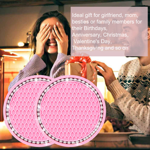 2.75 Inch Silicone Bling Car Cup Holder Insert Coaster Auto Interior Accessories