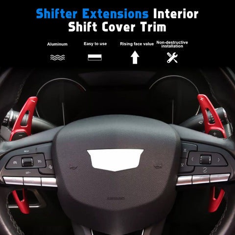 Paddle Shifter Extension Decor Cover Kit For Cadillac XT4 CT4 CT5 XT6 2020-up