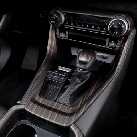 Wood Grain Interior Gear Shift Knob Cover Trim For Toyota RAV4 2019-2024