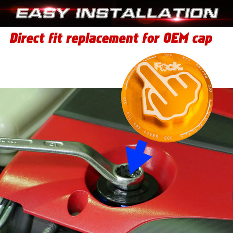 Aluminum Middle Finger Pattern Engine Oil Filler Fuel Filter Tank Cap Cover For Honda Acura