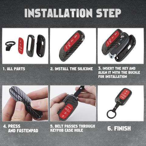 Carbon Style Shell+Silicone Cover Smart Key Fob Case Holder For Honda Civic Accord Pilot CR-V HR-V
