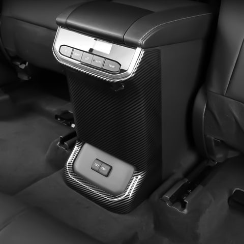 x xotic tech Rear Air Vent Outlet Panel Cover Compatible with Toyota Highlander 2020-up Rear Seat Air Condition Trim Carbon Fiber Pattern ABS Car Decoration Interior Accessories