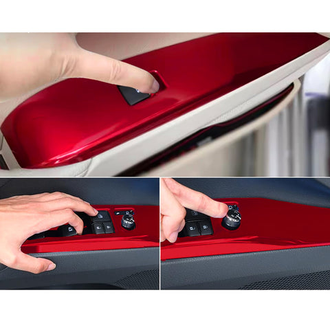 4pcs/Set Window Lift Switch Panel Overlay Trim Fit Toyota Camry 8th Gen 2018-25