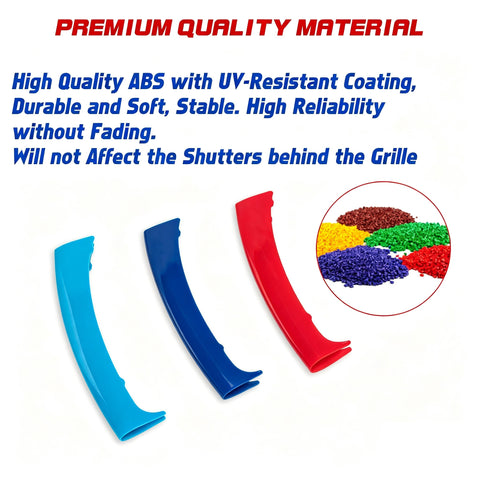 Tri-Colored Front Center Kidney Grille Strips Clip Cover For BMW X5 E53 1999-03
