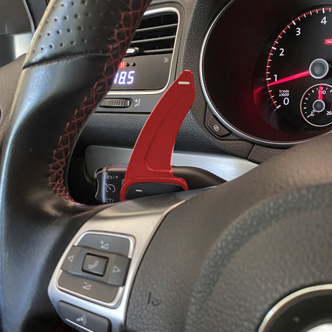 Red Aluminum Paddle Shifter Extension Kit For VW Golf Jetta MK6