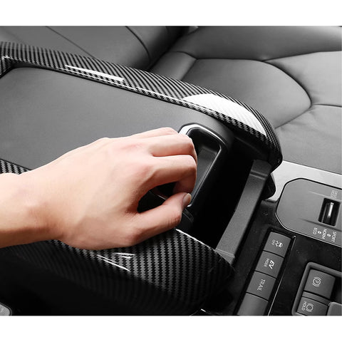 x xotic tech Carbon Fiber Style Armrest Cover Center Console Armrest Storage Box ABS Protective Trim Compatible with Toyota Highlander 2020-up Car Interior Accessories (NOT for Grand Highlander 2024)