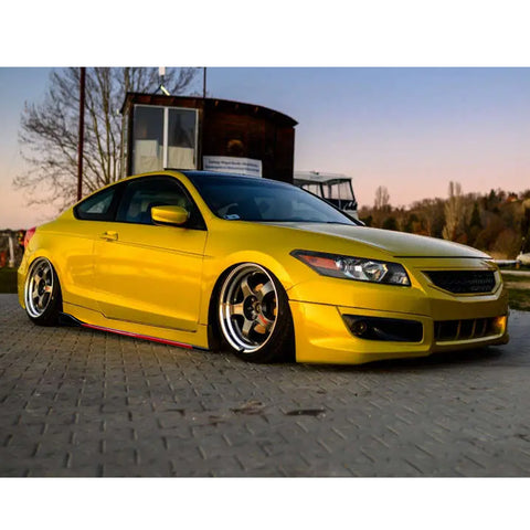 86.5 Inch/2.2M Car Lower Side Skirts Protect Rocker Panel Splitter Winglets Diffuser Bottom Line Extension Body Kit Universal Fit Most Vehicles (Cabron Fiber Pattern w/ Red Strip)