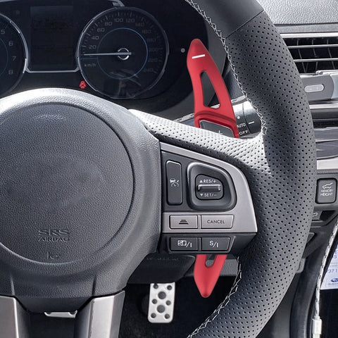 Red Aluminum Paddle Shifter Extension For Subaru Forester Outback Legacy 2012-up