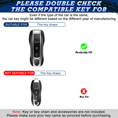 2Pcs White TPU Full Cover Key Fob Holder For Porsche 911 Carrera Taycan 2020-up