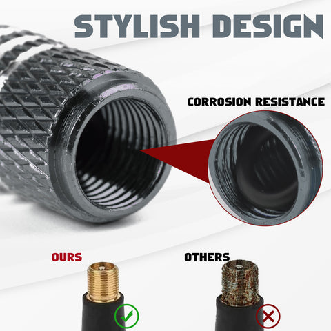 Middle Finger Pattern Tire Valve Stem Caps + Fuel Oil Tank Cap For Honda Acura