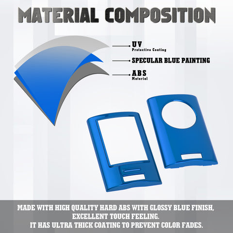 Xotic Tech Gloss ABS Key Fob Shell Cover w/Keychain, Compatible with Cadillac ATS CTS XTS DTS SRX Escalade Chevrolet C7 Corvette 4 5 6 Buttons Smart Keyless Entry Key OUC6000066 5923887 22756465