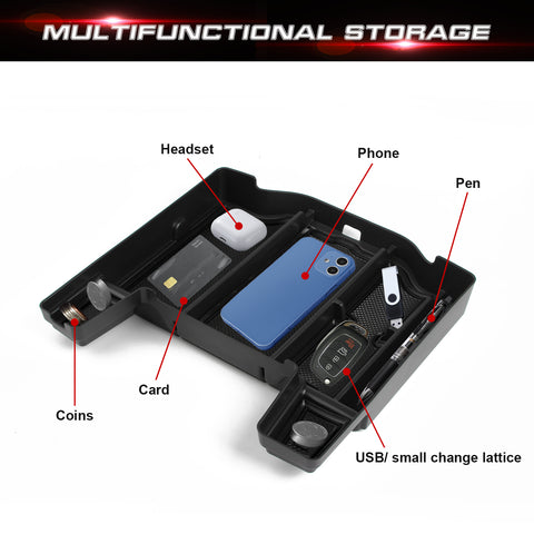 For Dodge RAM 1500/2500/3500 2019+ Armrest Storage Container Box Organizer Tray