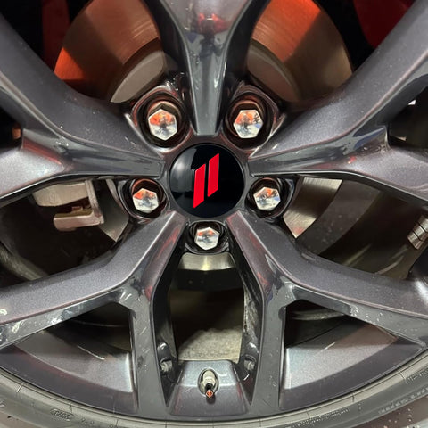 x xotic tech 4pcs 63mm 2.5" Slash Rim Wheel Center Cap Covers Compatible with Dodge Charger Challenger Durango Journey Avenger Hornet Dart R/T SRT or Jeep or Chrysler 6C227DX8AA,6C227RM8AA (Gloss Red)