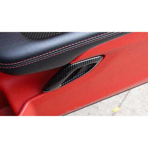 Car Interior Door Handle Cover Trim Accessories Decoration, Carbon Fiber Pattern, Compatible with Dodge Challenger 2015-up
