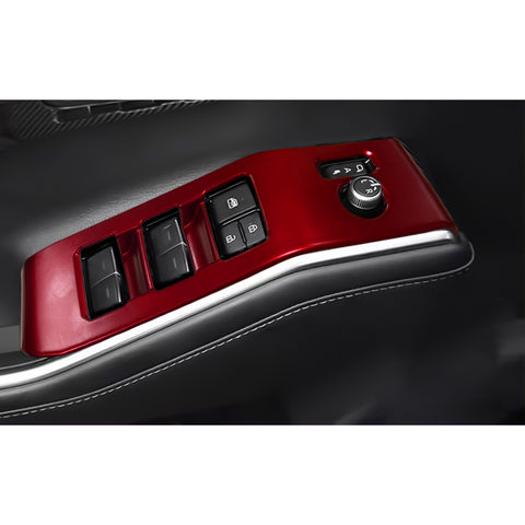 x xotic tech 4Pcs Automobile Door Window Control Panel Cover Door Lock Switch Trim Molding Accessories Compatible with Toyota Highlander 2020-up North American Version