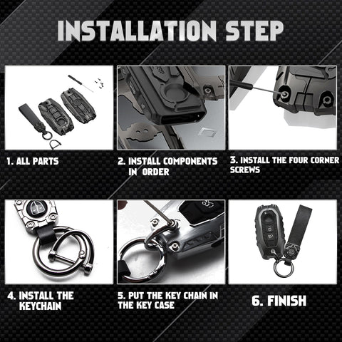 x xotic tech Mech Style Heavy Metal Key Fob Cover Compatible with Mercedes Benz C S E G Class GLC AMG EQS EQE SL S350 S400 S450 S500 C200 C260, Zinc Alloy Key Case Protector Shell Keychain