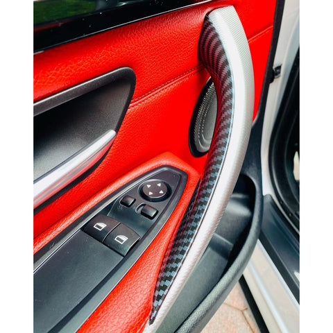 Xotic Tech Door Handle Covers, Driver&Passenger Side Inner Door Pull Handle Cover Compatible with BMW 3 Series F30/F31/F34 320,328,330,335 2012-2018 BMW 4 Series F32/F33/F36 420,435 2014-2017