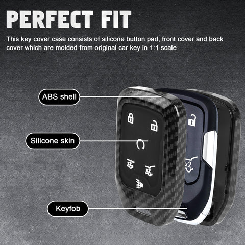 Car Key Fob Cover Shell Remote 6-Button For Chevrolet Suburban Tahoe GMC Terrain
