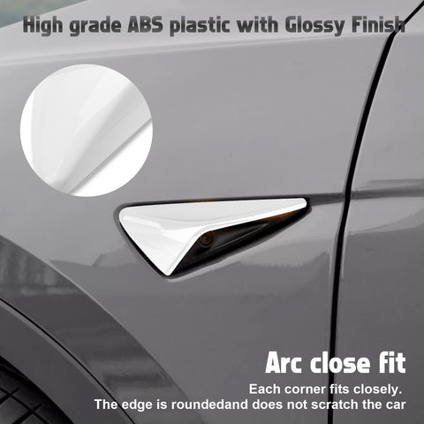 for Tesla Model 3 X S Autopilot Side Marker Turn Signal Cover Trim ABS, Turn Signal Indicator Side Marker Camera Cap Cover