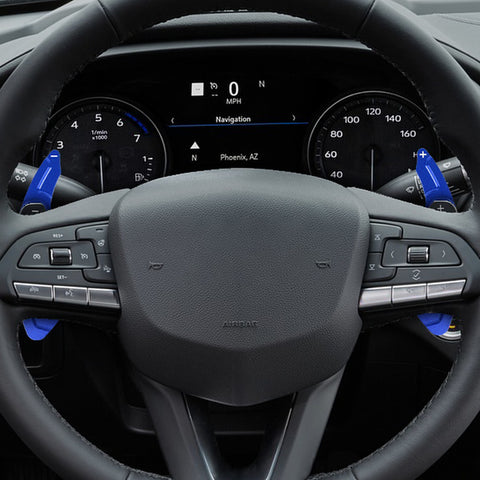 Sport Blue Aluminum Gear Paddle Shifter Extender Cover For Cadillac XT4 2019+