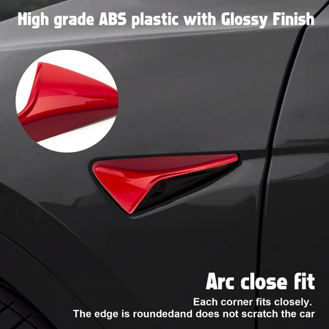 for Tesla Model 3 X S Autopilot Side Marker Turn Signal Cover Trim ABS, Turn Signal Indicator Side Marker Camera Cap Cover